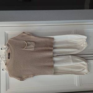 Two Piece Outfits Sweater Sets Knit Pullover Tops and High Waisted Pants Tracksu